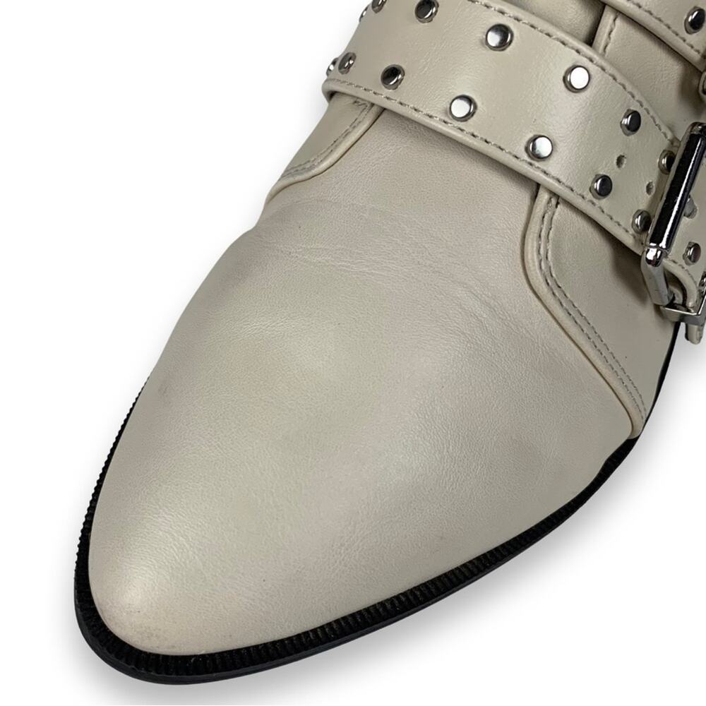 Circus by Sam Edelman Ivory Hutton Leather Ankle Boot with Straps and Buckles - Picture 8 of 9